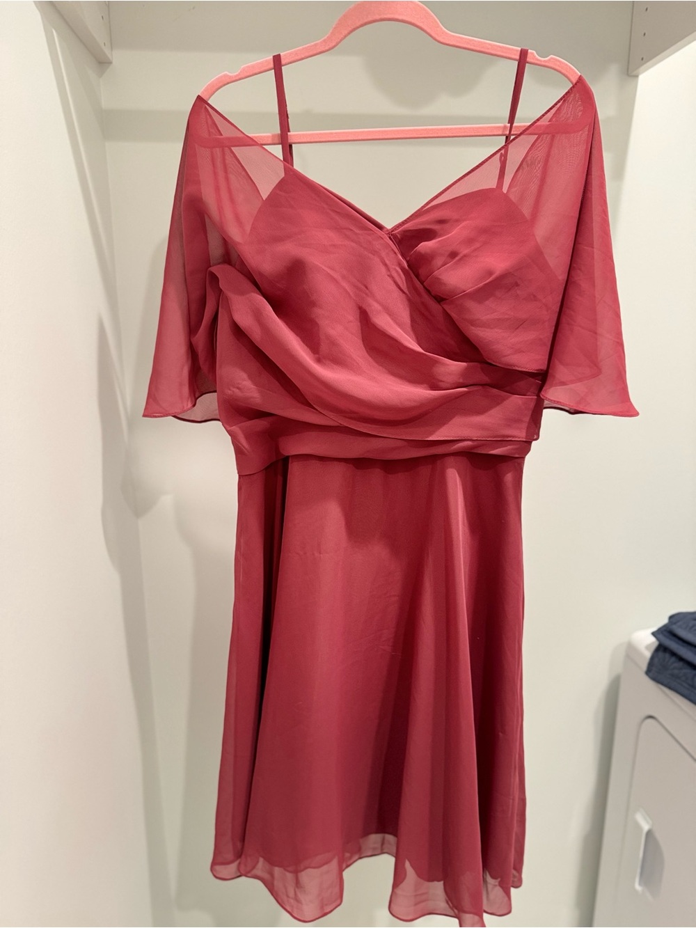 Elegant Mulberry Chiffon Midi Dress